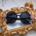 Jewelry WholesaleWholesale Elegant Bow Flower Round Sunglasses JDC-SG-NT007 Sunglasses 妮头 %variant_option1% %variant_option2% %variant_option3%  Factory Price JoyasDeChina Joyas De China