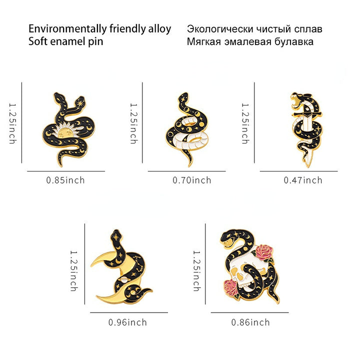 Wholesale Cartoon Cute Snake Alloy Brooch JDC-BC-ZhuoB006