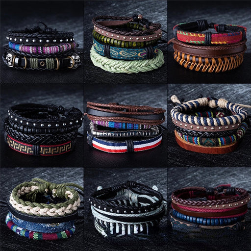 Jewelry WholesaleWholesale Ethnic Style Multilayer Handmade Bracelet Leather Weave JDC-BT-BaB005 Bracelet 巴别 %variant_option1% %variant_option2% %variant_option3%  Factory Price JoyasDeChina Joyas De China