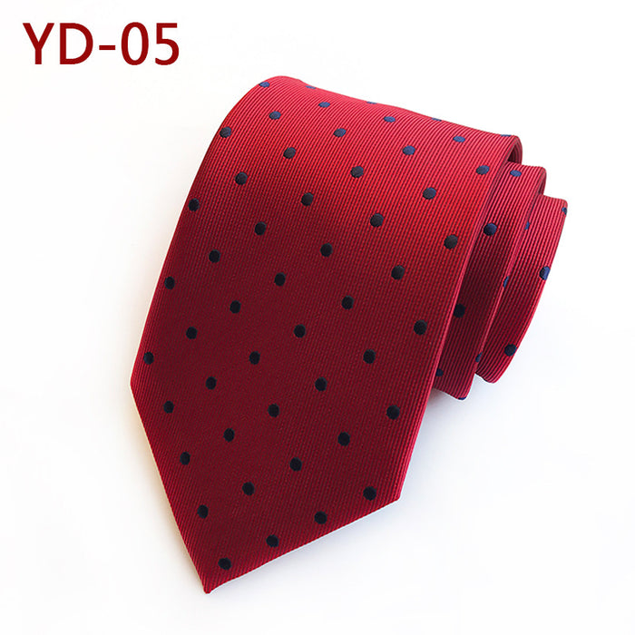 Wholesale polyester silk assorted polka dot tie polka dot men's tie JDC-TIE-YonF003