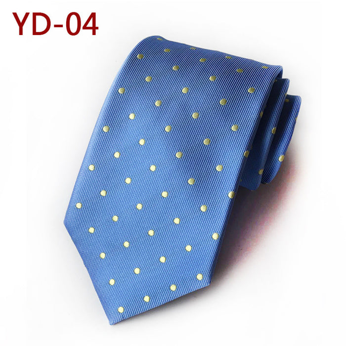 Wholesale polyester silk assorted polka dot tie polka dot men's tie JDC-TIE-YonF003