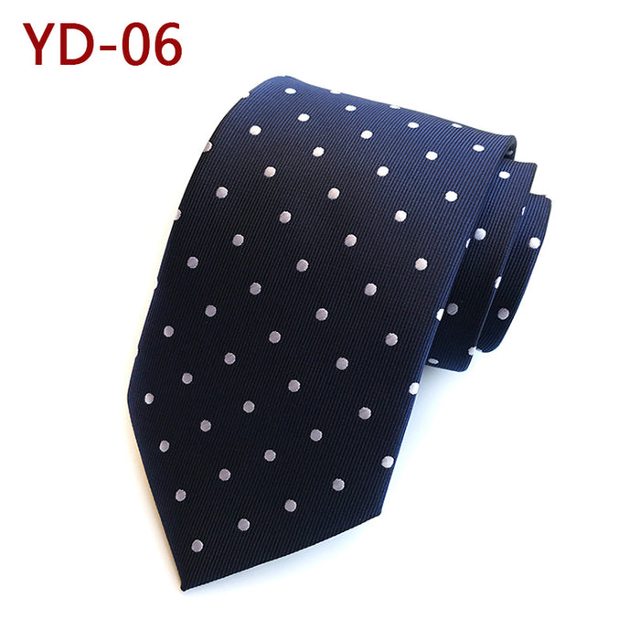 Wholesale polyester silk assorted polka dot tie polka dot men's tie JDC-TIE-YonF003