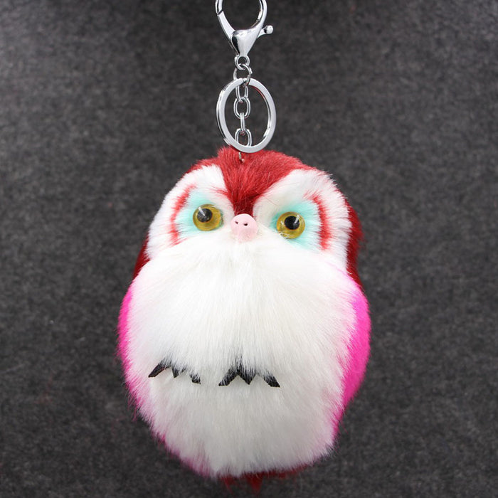 Jewelry WholesaleWholesale Imitation Hair Owl Hairball Keychain JDC-KC-Zuge027 Keychains 祖格 %variant_option1% %variant_option2% %variant_option3%  Factory Price JoyasDeChina Joyas De China