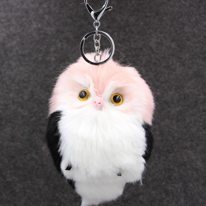 Jewelry WholesaleWholesale Imitation Hair Owl Hairball Keychain JDC-KC-Zuge027 Keychains 祖格 %variant_option1% %variant_option2% %variant_option3%  Factory Price JoyasDeChina Joyas De China