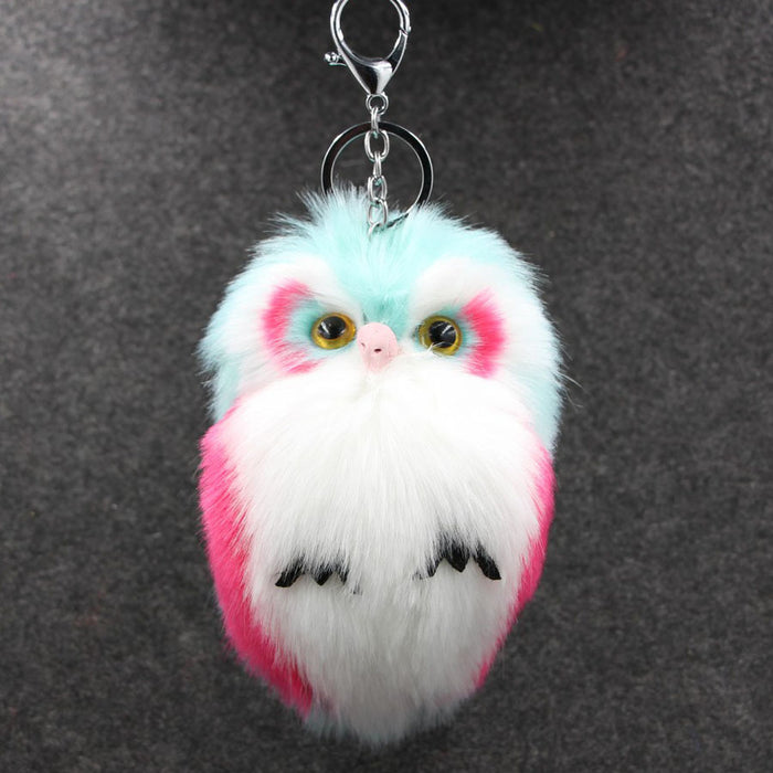 Jewelry WholesaleWholesale Imitation Hair Owl Hairball Keychain JDC-KC-Zuge027 Keychains 祖格 %variant_option1% %variant_option2% %variant_option3%  Factory Price JoyasDeChina Joyas De China