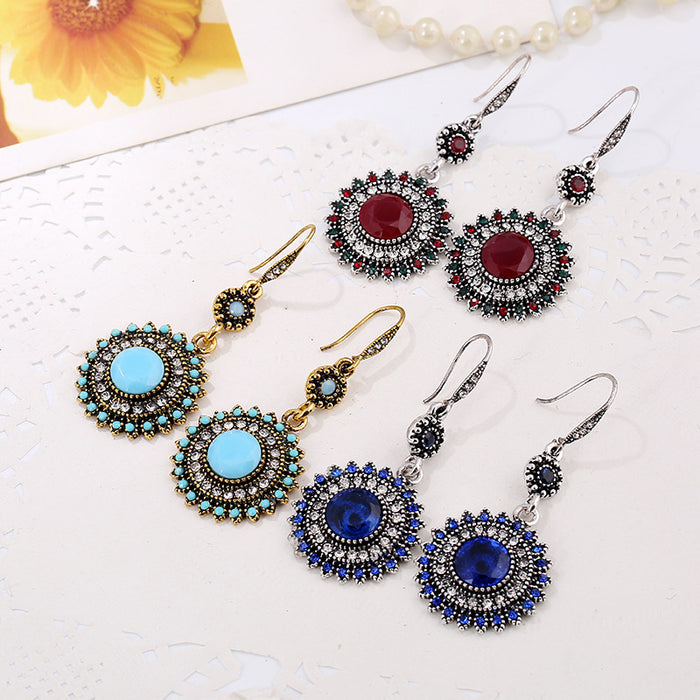 Jewelry WholesaleWholesale vintage bohemian sunflower earrings JDC-ES-KaiQ006 Earrings 凯庆 %variant_option1% %variant_option2% %variant_option3%  Factory Price JoyasDeChina Joyas De China