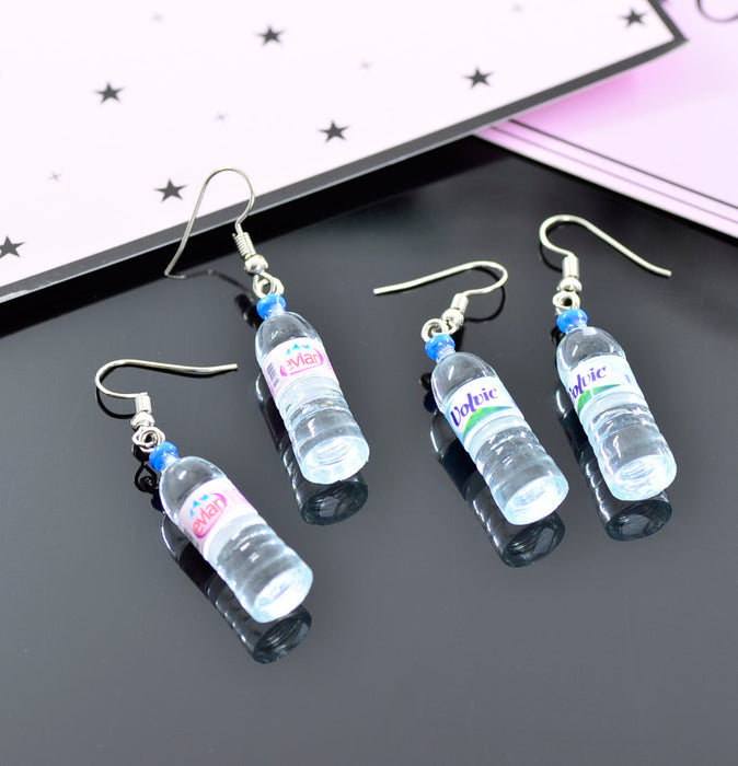 Wholesale blue alloy mineral water earrings JDC-ES-dir005