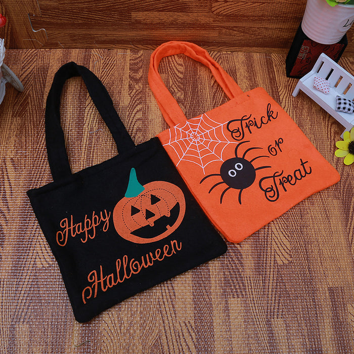 Wholesale Halloween Pumpkin Tote Bag Non Woven Gift Bag Candy Bag JDC-HB-GangL001