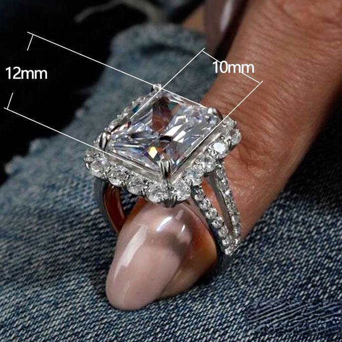 Wholesale Ring Copper Zircon Square MOQ≥2 JDC-PREMCAOS-RS-022