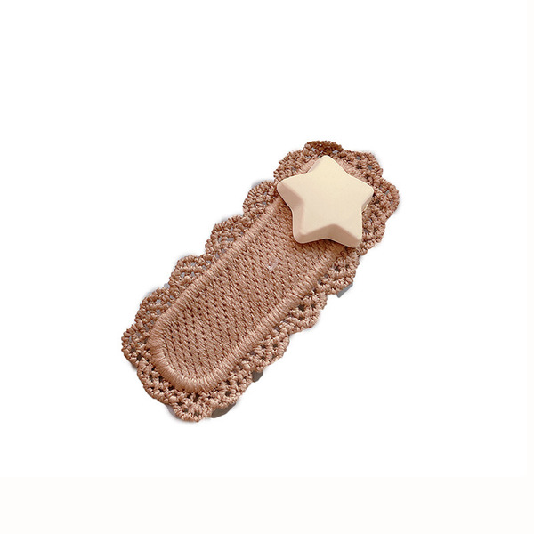 Wholesale Hair Clips Lovely milk tea wool knitting hairpin JDC-HC-MiYu009