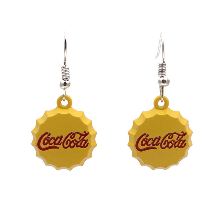 Wholesale Cola Bottle Cap Agate Earrings JDC-ES-ML065