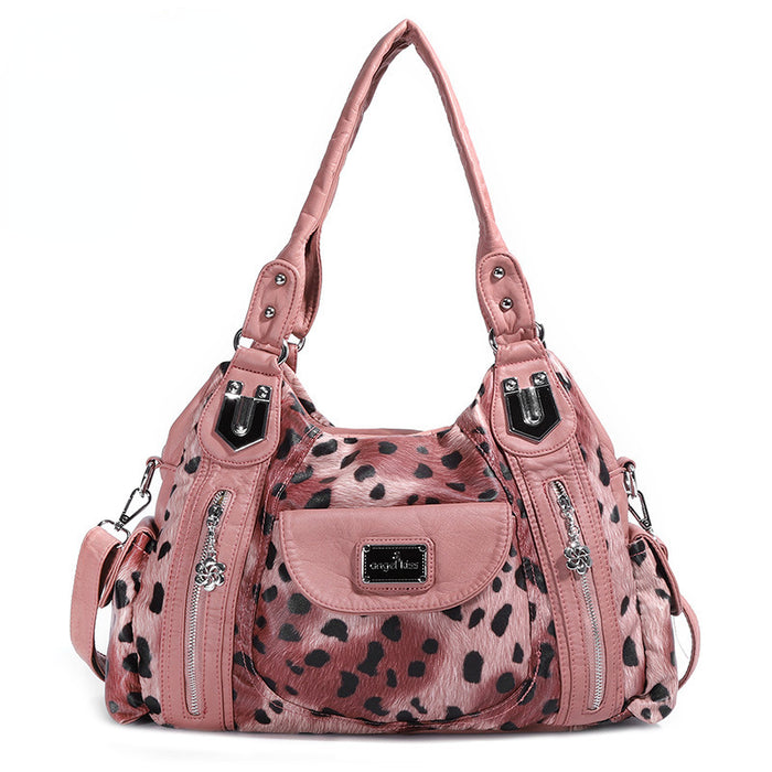 Wholesale Shoulder Bag PU Leopard Print Large Capacity Portable Diagonal Cross JDC-SD-TSZW002