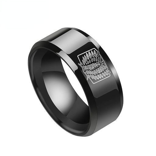 Jewelry WholesaleWholesale Wings of Freedom Logo Stainless Steel Ring JDC-RS-RXSFL016 Rings 尚芙乐 %variant_option1% %variant_option2% %variant_option3%  Factory Price JoyasDeChina Joyas De China