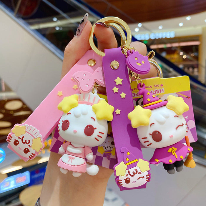 Wholesale Keychains Hardware PVC Cartoon Cute MOQ≥2 JDC-KC-BaiM053