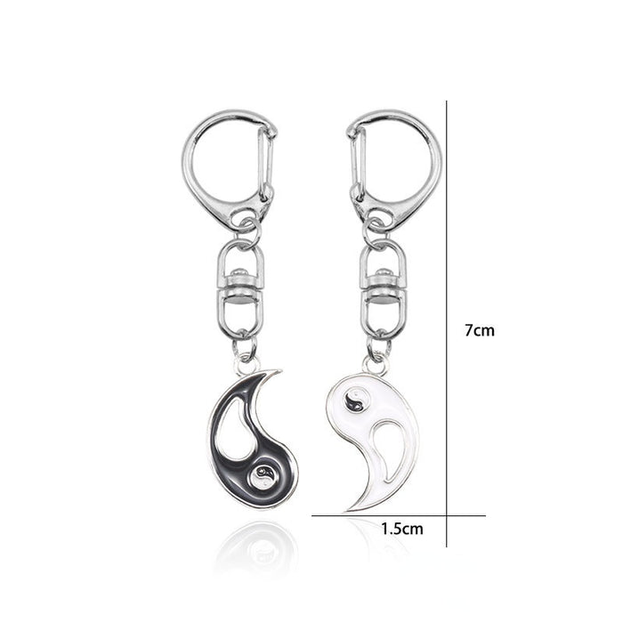 Jewelry WholesaleWholesale Tai Chi Gossip Stitching Alloy Couple Keychain JDC-KC-TianG016 Keychains 天高 %variant_option1% %variant_option2% %variant_option3%  Factory Price JoyasDeChina Joyas De China