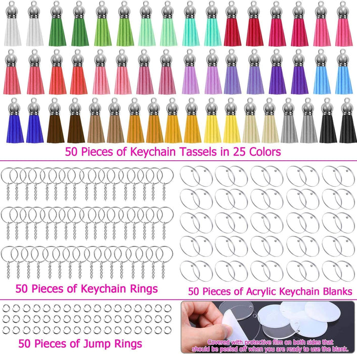 Wholesale Blank Keychains  Handmade DIY Acrylic Blank Keychains 200pcs/set MOQ≥2 JDC-KC-CYing001