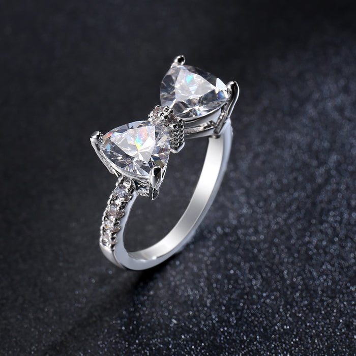 Wholesale Zircon Jewelry Bow Ring JDC-RS-LongY022