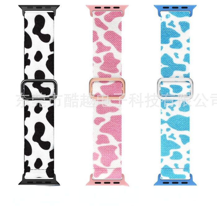 Wholesale Watch Strap Nylon AppleWatch Painted Double Circle Watch Band MOQ≥2 JDC-WD-KuYue004