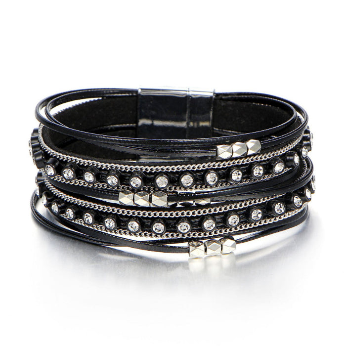 Wholesale Long Leather Multilayer Bracelet JDC-BT-F936