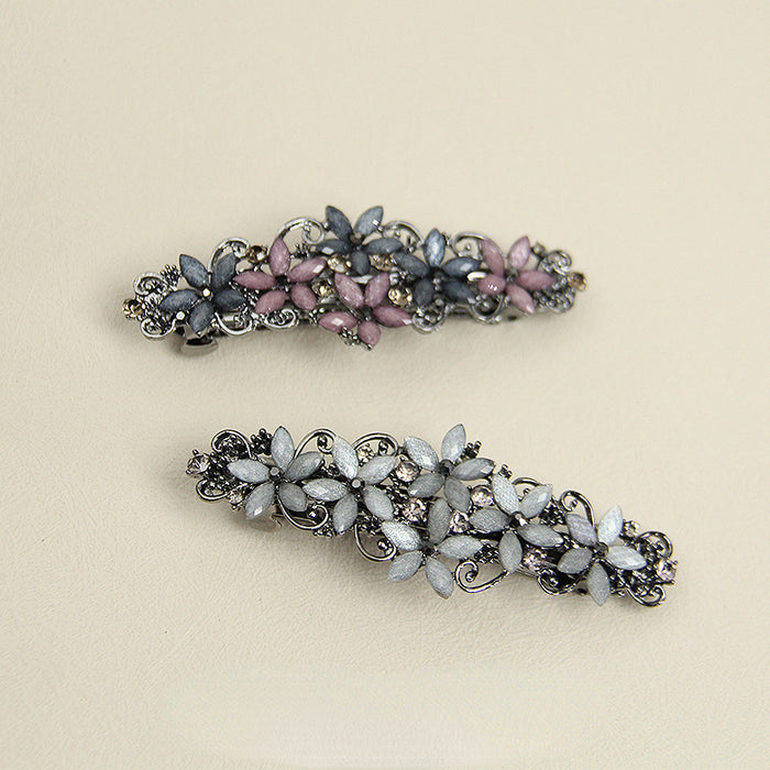 Wholesale Hair Clips Alloy Rhinestone Vintage Elegant Spring Clip JDC-HC-FSE003