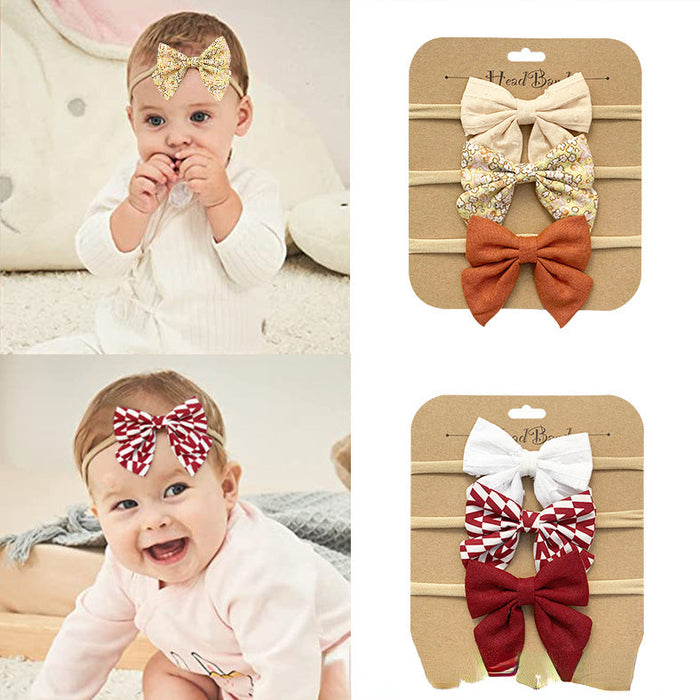 Wholesale baby sweatband female cute princess headband bow MOQ≥3 JDC-HD-AMSR001