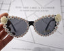 Jewelry WholesaleWholesale vintage glass rhinestone flower cat's eye sunglasses JDC-SG-NT013 Sunglasses 妮头 %variant_option1% %variant_option2% %variant_option3%  Factory Price JoyasDeChina Joyas De China