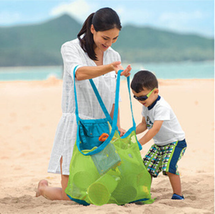 Wholesale Folding Beach Mesh Bag Washing Bag Kids Toys Large Storage Bag JDC-HB-Hudun001