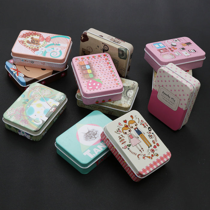 Wholesale Wallet Iron Rectangle Mini Card Coin Storage Box MOQ≥2 JDC-WT-DouS001