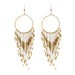 Jewelry WholesaleWholesale vintage vintage bohemian long rice bead tassel earrings JDC-ES-KaiQ003 Earrings 凯庆 %variant_option1% %variant_option2% %variant_option3%  Factory Price JoyasDeChina Joyas De China