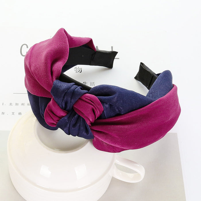 Wholesale cloth china knot stitching satin headband JDC-HD-tengZ005