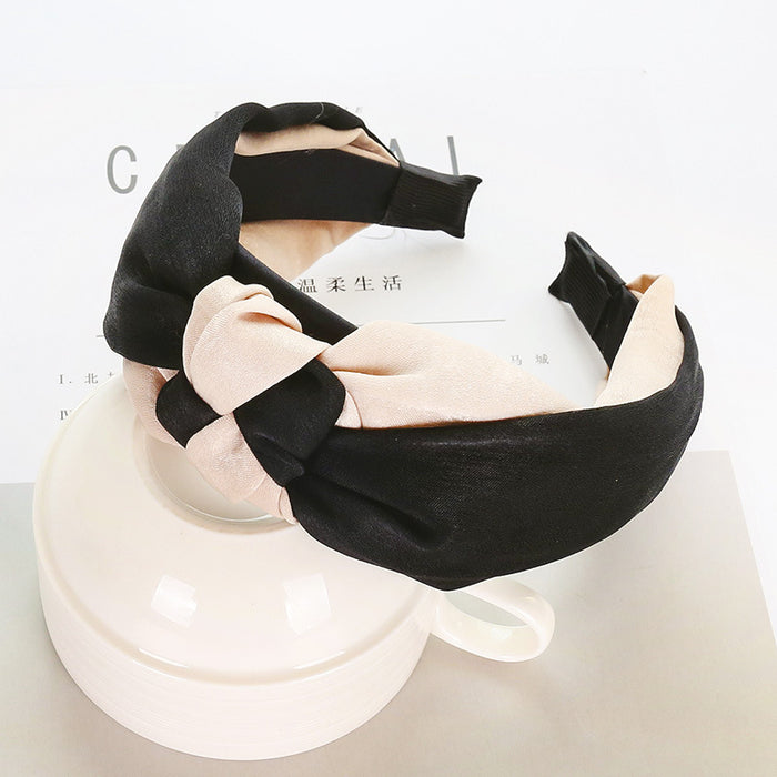 Wholesale cloth china knot stitching satin headband JDC-HD-tengZ005