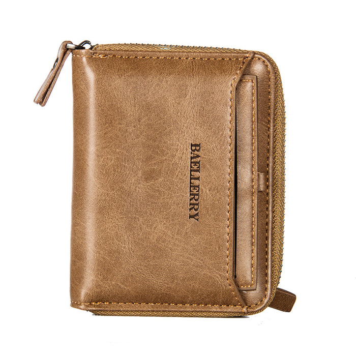 Wholesale wallet men's short pu leather wallet men's wallet JDC-WT-Zhengxin004