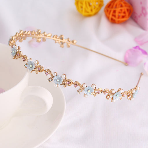 Jewelry WholesaleWholesale Pearl Rhinestone Alloy Flower Headband JDC-HD-YCh002 Headband 一诚 %variant_option1% %variant_option2% %variant_option3%  Factory Price JoyasDeChina Joyas De China