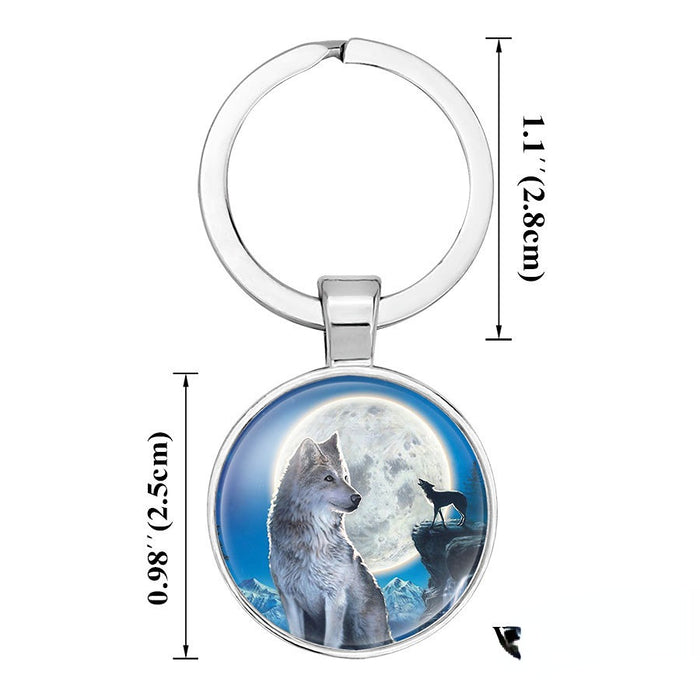 Wholesale Wolf Totem Alloy Keychain JDC-KC-NingX022