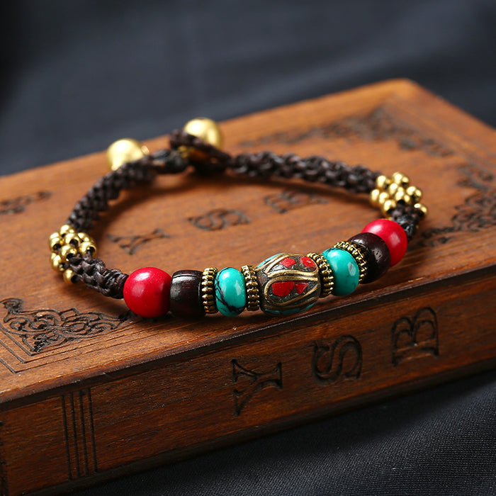 Wholesale Woven Handmade Nepalese Bead Bracelet MOQ≥3 JDC-BT-JMC001