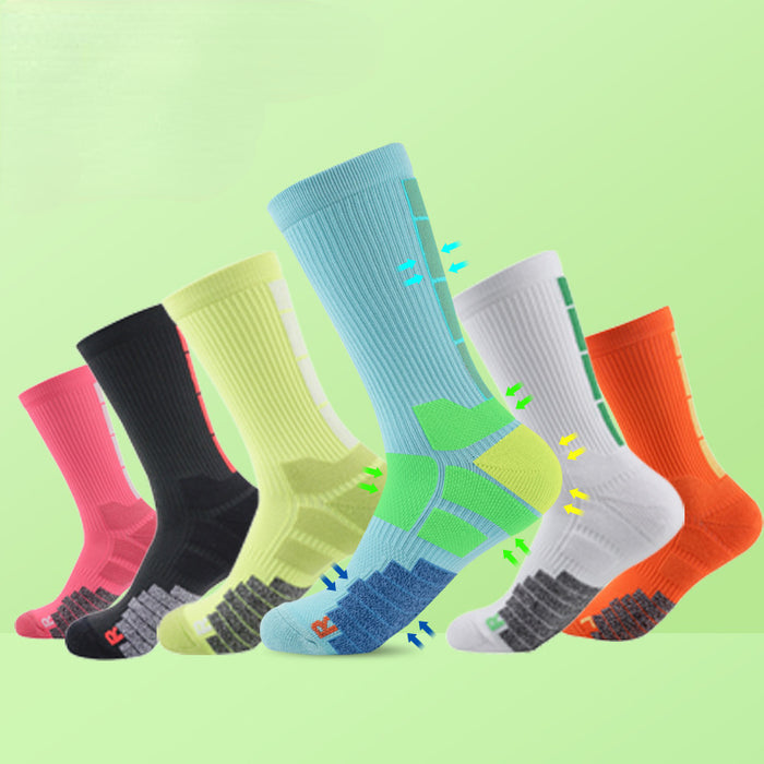 Wholesale Breathable Professional Long Barrel Basketball Socks Thickened Running JDC-SK-ZXian004