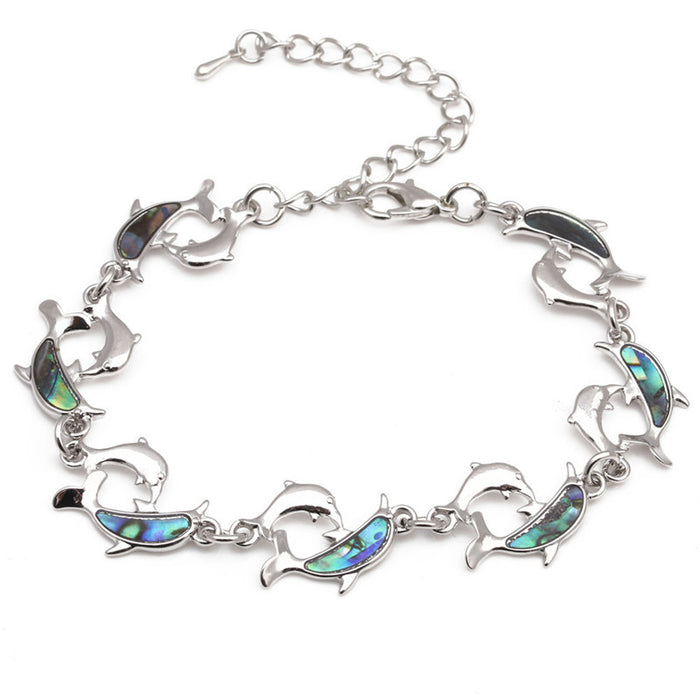 Jewelry WholesaleWholesale Abalone Shell Dolphin Bracelet Colorful Bracelet MOQ≥2 JDC-BT-ML064 Bracelet 米伦 %variant_option1% %variant_option2% %variant_option3%  Factory Price JoyasDeChina Joyas De China