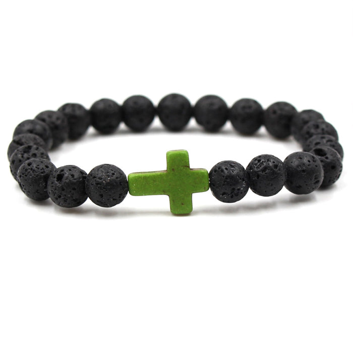 Jewelry WholesaleWholesale cross pine Stone Bracelet Buddha bead lava volcanic stone bracelet JDC-BT-Xinduo003 Bracelet 新朵 %variant_option1% %variant_option2% %variant_option3%  Factory Price JoyasDeChina Joyas De China