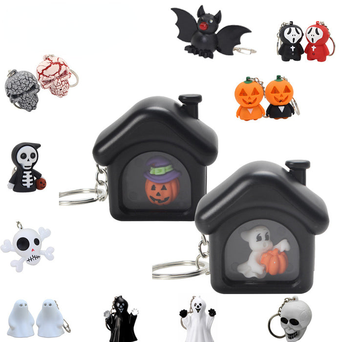 Wholesale Pumpkin Keychain Glowing Ornament MOQ≥5 JDC-KC-KaiZ001