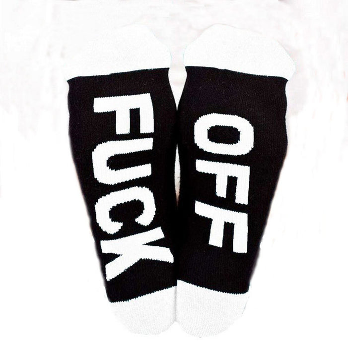 Wholesale Cotton Socks Jacquard English Letter Socks MOQ≥2 JDC-SK-XinYu002