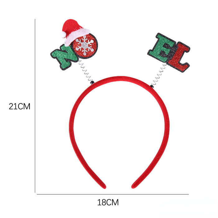 Wholesale Christmas Party Decoration Felt Cloth Plastic Headband JDC-HD-Zhouhao002