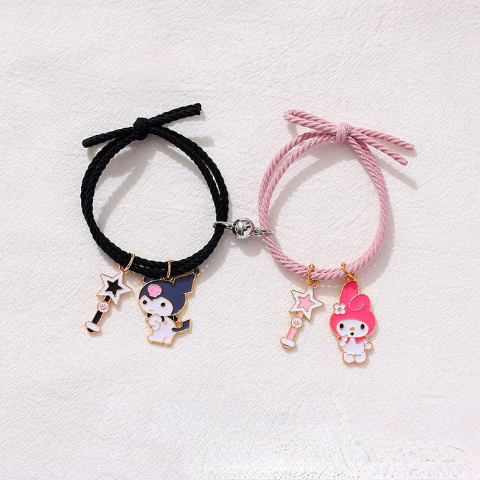 Wholesale Cartoon Couple Alloy Magnetic Bracelet (F) JDC-BT-XYuan001