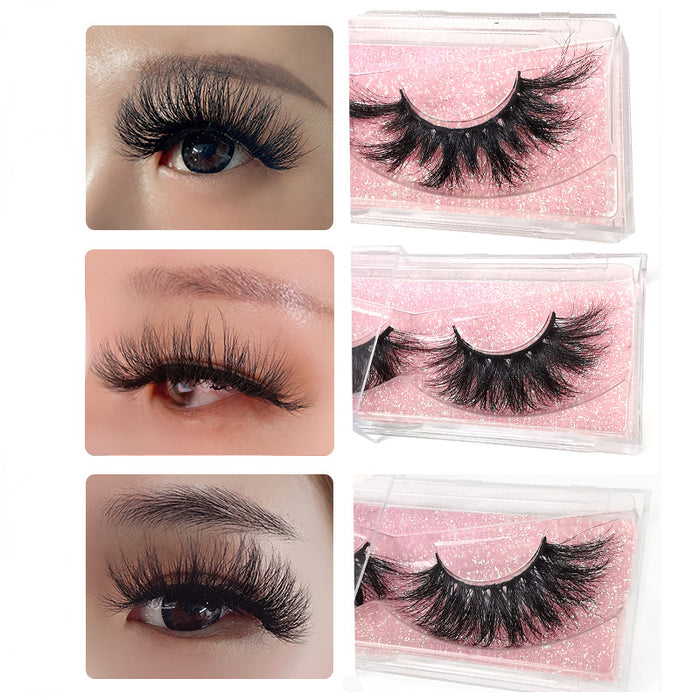 Wholesale Mink Hair False Eyelashes Thick Cross Eyelashes MOQ≥3 JDC-EY-XLin004