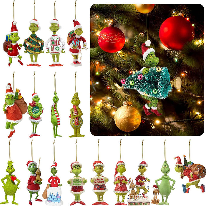 Wholesale Decorative Acrylic Cute Cartoon Christmas Tree Ornaments MOQ≥3 JDC-DCN-ZanA004