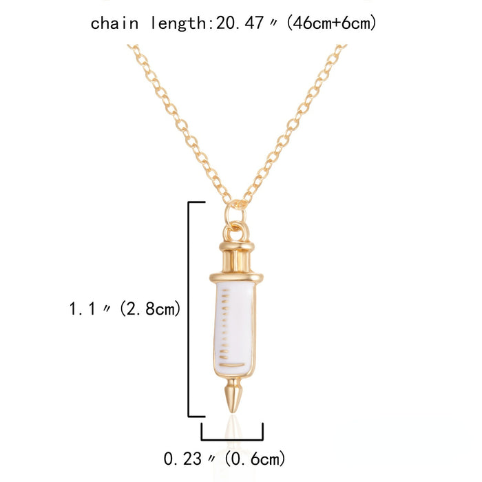 Jewelry WholesaleWholesale Medical Stethoscope Syringe Alloy Necklace JDC-NE-YinH018 Necklaces 颖皓 %variant_option1% %variant_option2% %variant_option3%  Factory Price JoyasDeChina Joyas De China