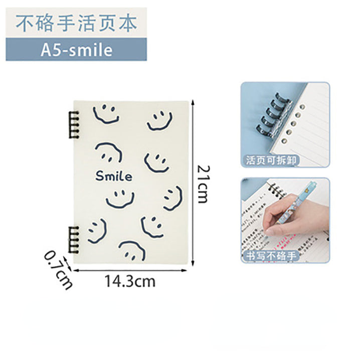 Wholesale PP Transparent Cover Removable Loose Leaf Notebook JDC-NK-PTG001