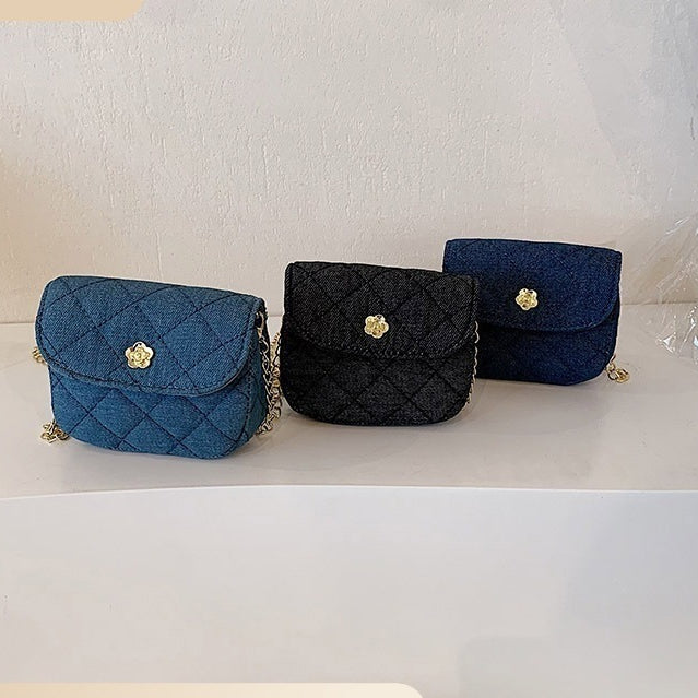 Wholesale Denim Fashionable Children's Chain Shoulder Crossbody Bag JDC-SD-YuanDuo089