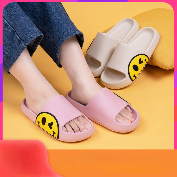 Wholesale sandals household female male couple parent-child cartoon smiley sandals JDC-SP-MKS001