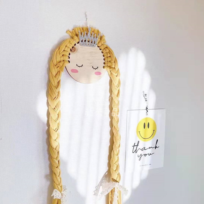 Wholesale INS Nordic style braid doll children's hairpin hair accessories storage belt wall hanging JDC-DC-CYan001