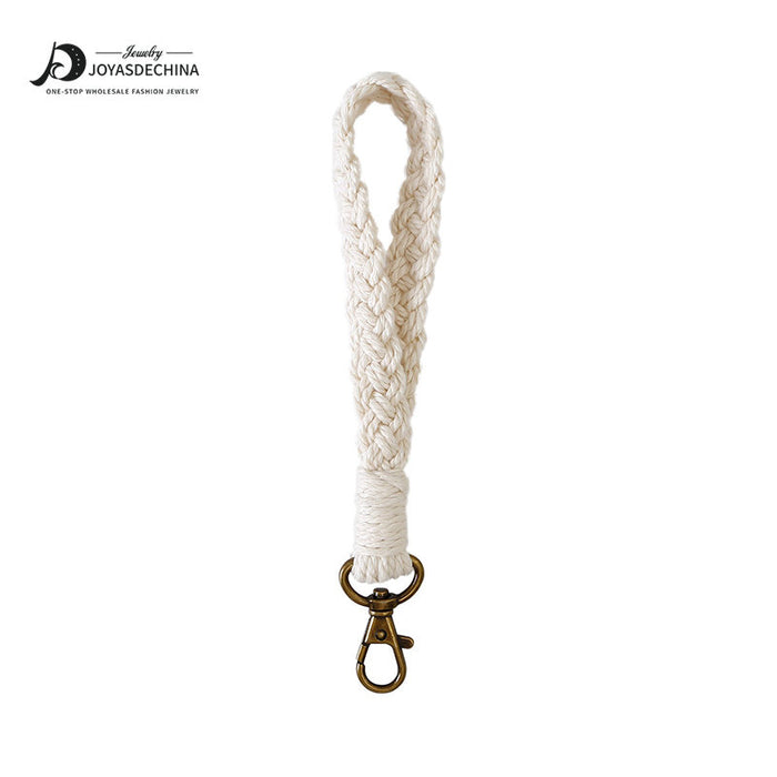 Wholesale hand woven wrist belt pastoral keychain MOQ≥2 JDC-KC-JM010